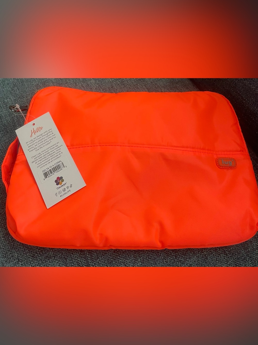 NWT- Delta Mini Quilted Crossbody Bag in Neon Orange